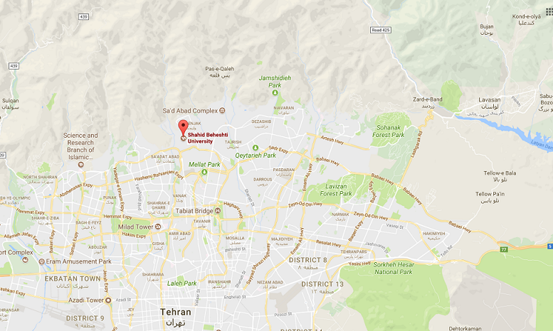 کروکی دانشگاه شهید بهشتی